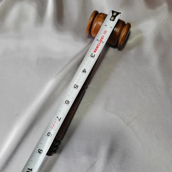 Circa "1940" Gavel Hammer Light Wood Judge Auctioneer Politician 9” L Engraved - Picture 9 of 12